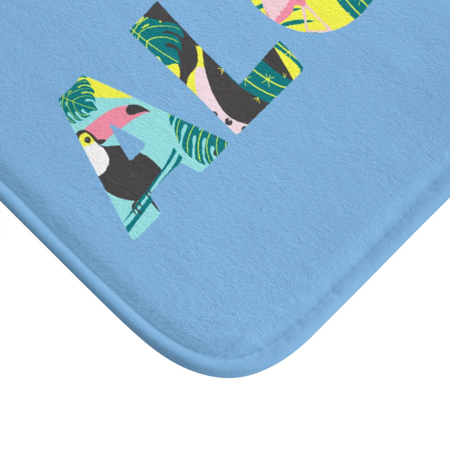 Aloha Pineapple Bath Mat (Sky Blue) - Happy Pineapple Co.