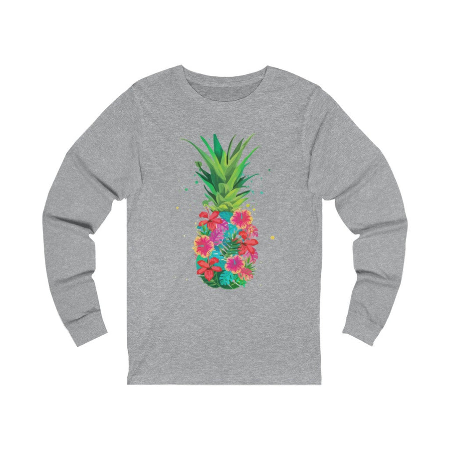 Pineapple Floral Women's Long Sleeve - Happy Pineapple Co.