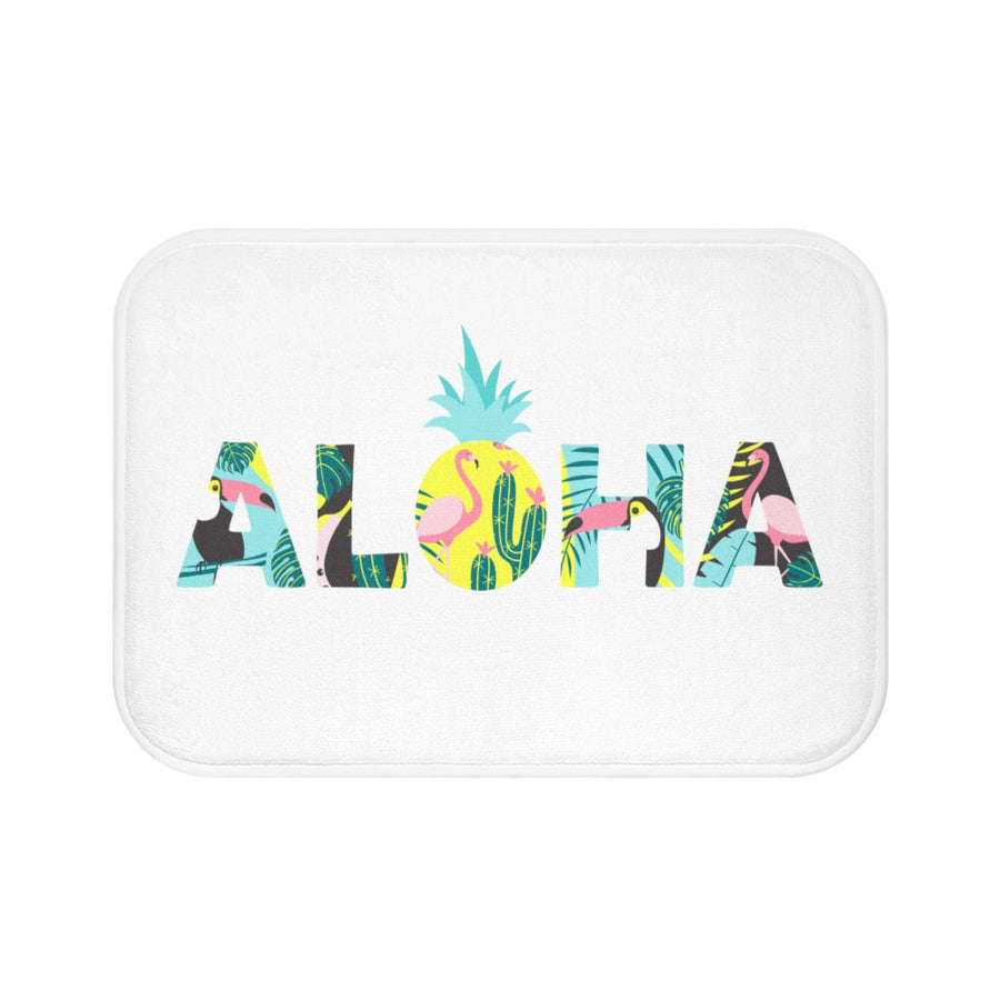 Aloha Pineapple Bath Mat (White) - Happy Pineapple Co.