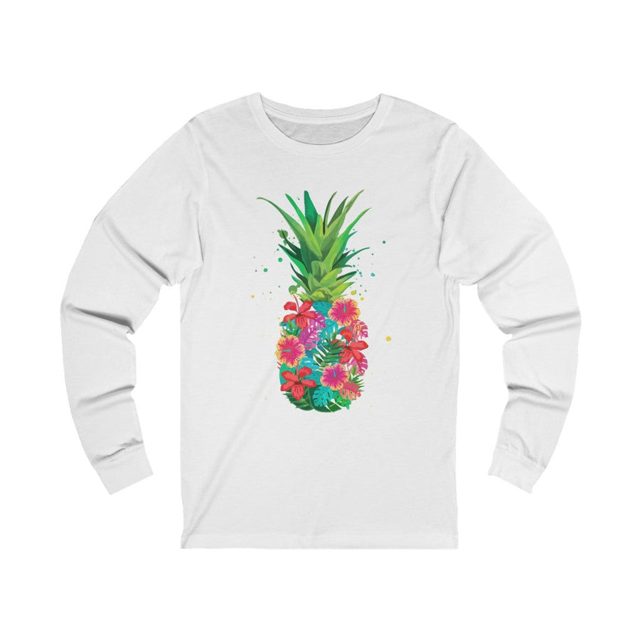 Pineapple Floral Women's Long Sleeve - Happy Pineapple Co.