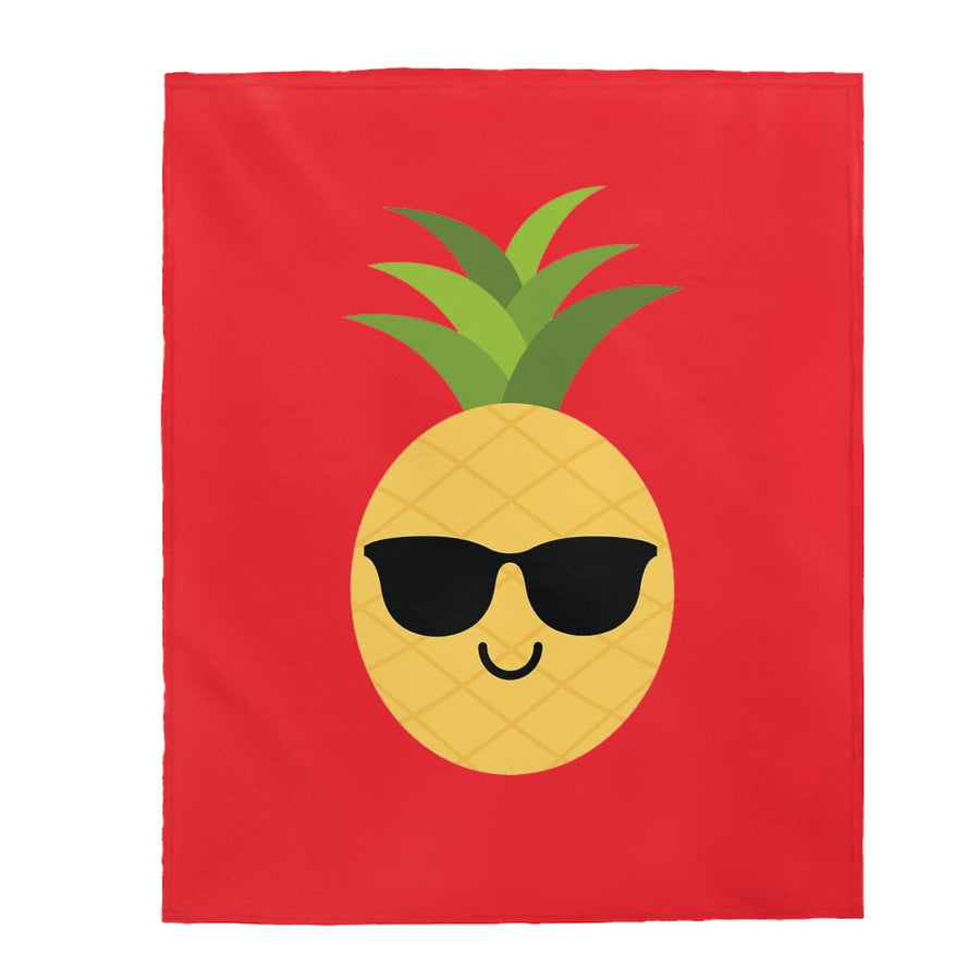 Happy Pineapple Plush Blanket (Holiday Red) - Happy Pineapple Co.