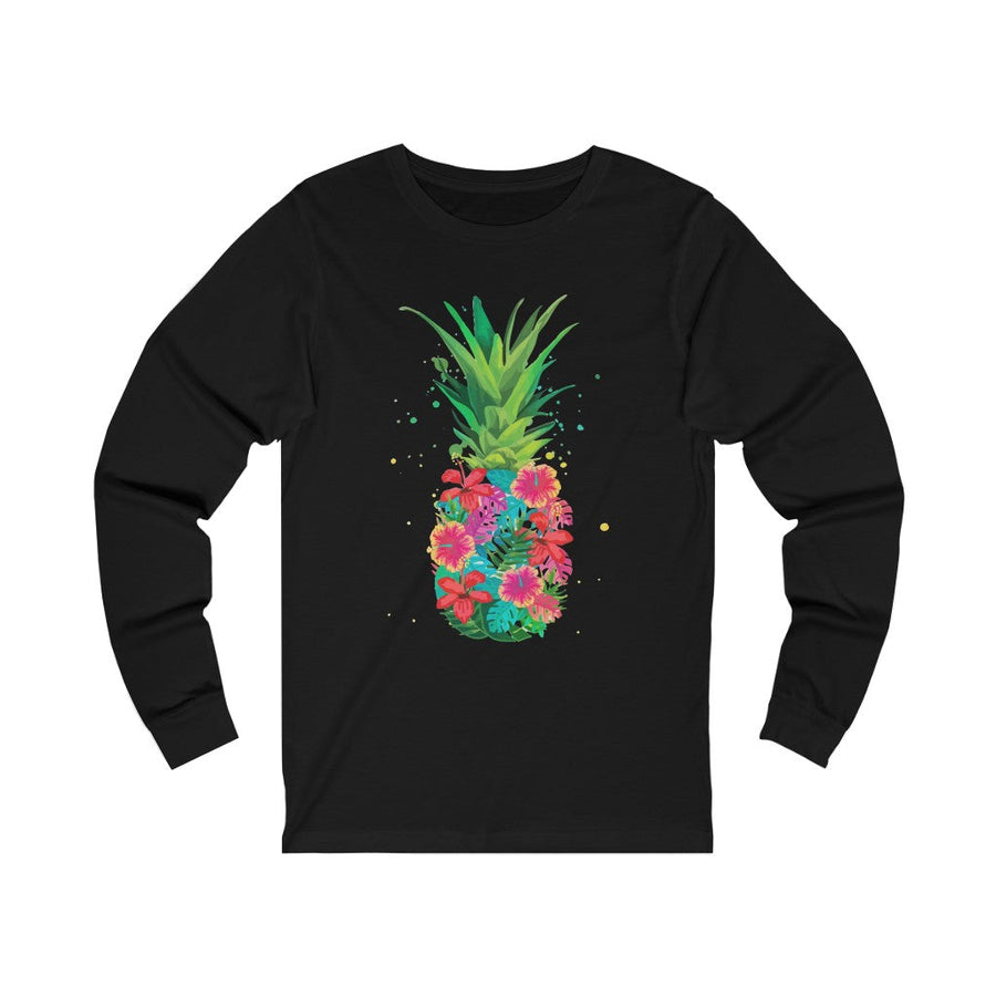 Pineapple Floral Women's Long Sleeve - Happy Pineapple Co.