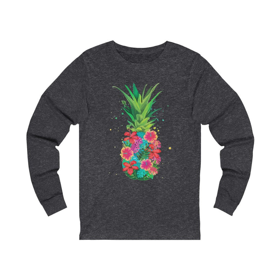 Pineapple Floral Women's Long Sleeve - Happy Pineapple Co.