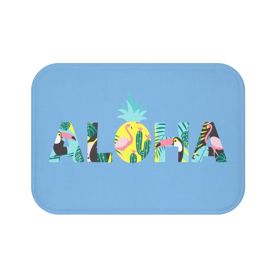 Aloha Pineapple Bath Mat (Sky Blue) - Happy Pineapple Co.