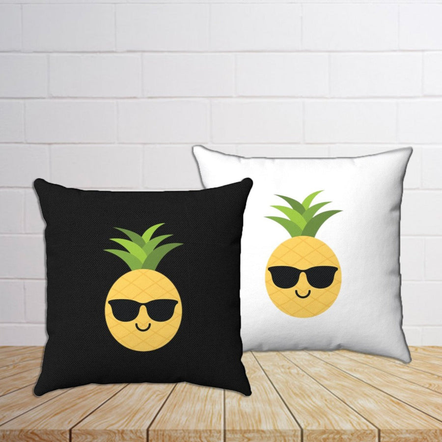 Happy Pineapple Pillow (Black) - Happy Pineapple Co.