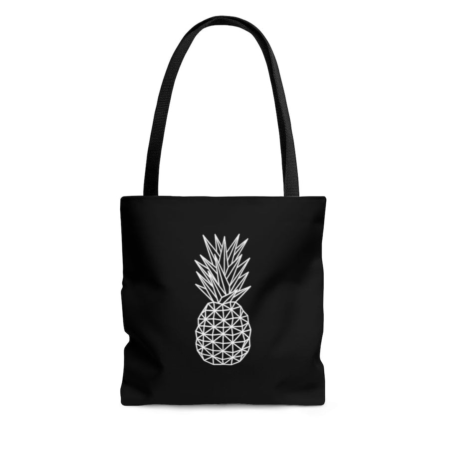 Geometric Pineapple Tote Bag (Black) - Happy Pineapple Co.