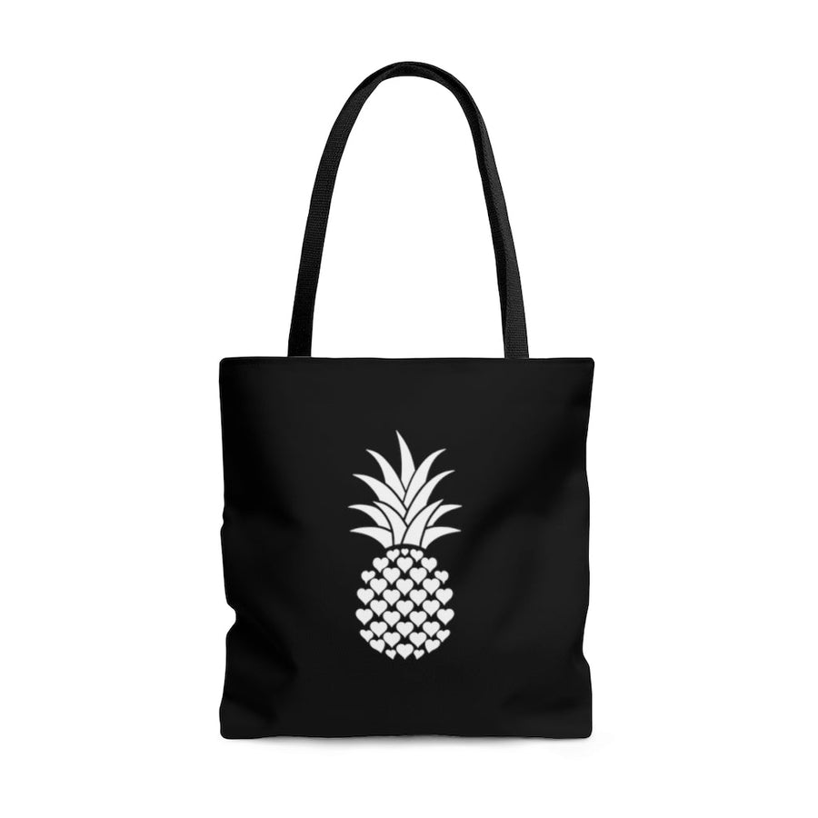 Heart of Pineapple Tote Bag (Black) - Happy Pineapple Co.