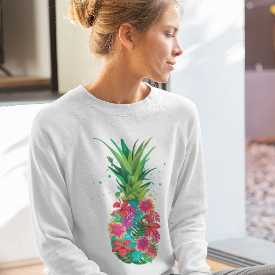 Pineapple Floral Women's Long Sleeve - Happy Pineapple Co.