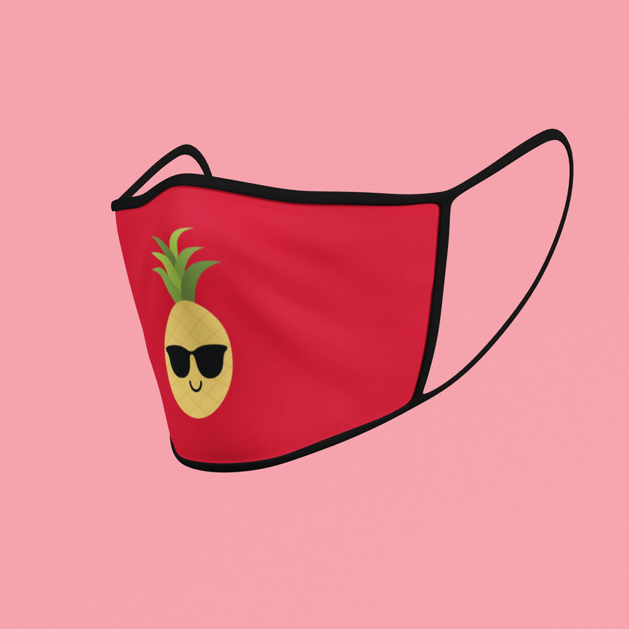 Happy Pineapple Face Mask (Holiday Red) - Happy Pineapple Co.