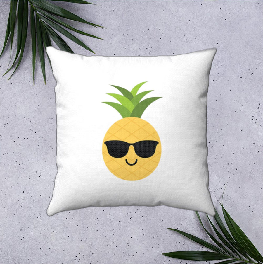 Happy Pineapple Pillow (White) - Happy Pineapple Co.