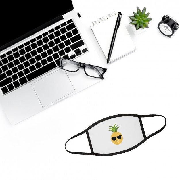 Happy Pineapple Face Mask (White) - Happy Pineapple Co.