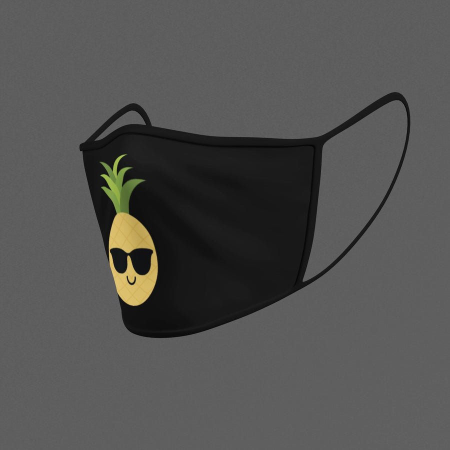 Happy Pineapple Face Mask (Black) - Happy Pineapple Co.