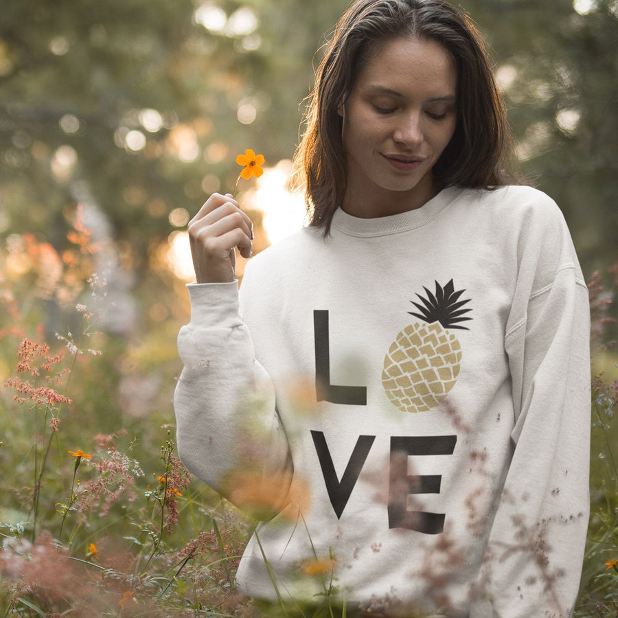 Pineapple Love Women's Crewneck Sweater - Happy Pineapple Co.