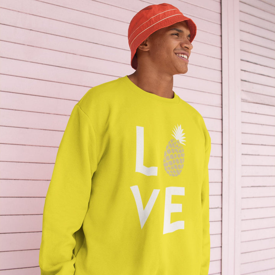 Pineapple Love Men's Crewneck Sweater - Happy Pineapple Co.