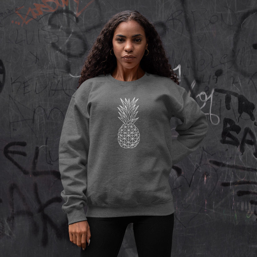 Geometric Pineapple Women's Crewneck Sweater - Happy Pineapple Co.