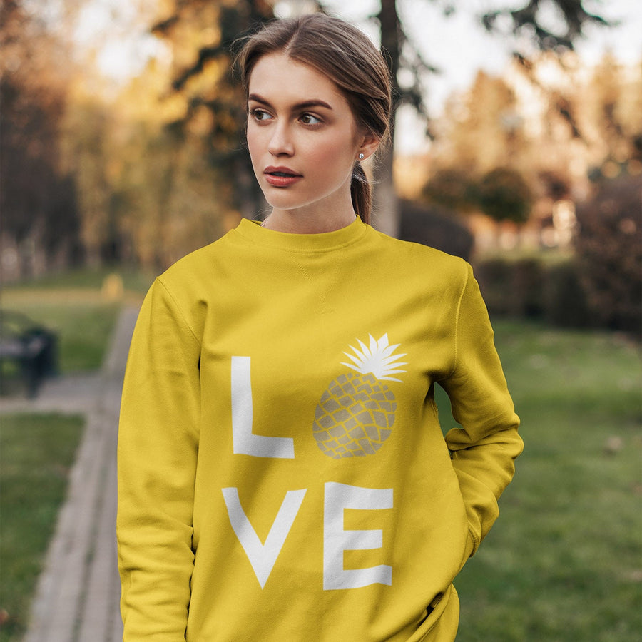 Pineapple Love Women's Crewneck Sweater - Happy Pineapple Co.