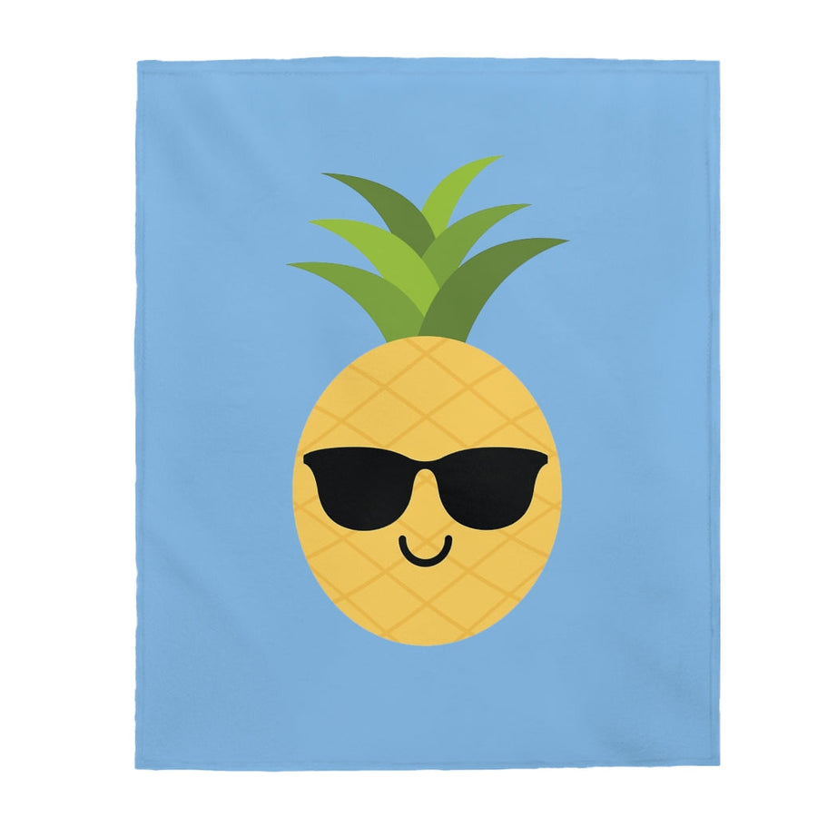 Happy Pineapple Plush Blanket (Sky Blue) - Happy Pineapple Co.