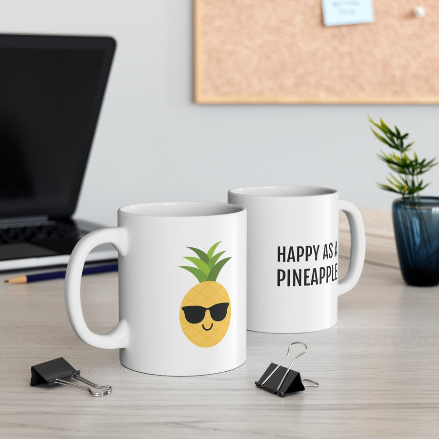 Happy as a Pineapple Mug (White) - Happy Pineapple Co.