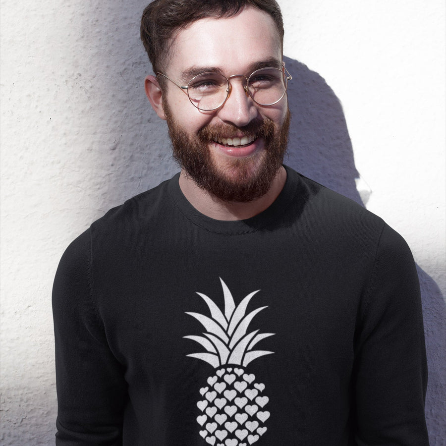 Heart of Pineapple Men's Crewneck Sweater - Happy Pineapple Co.