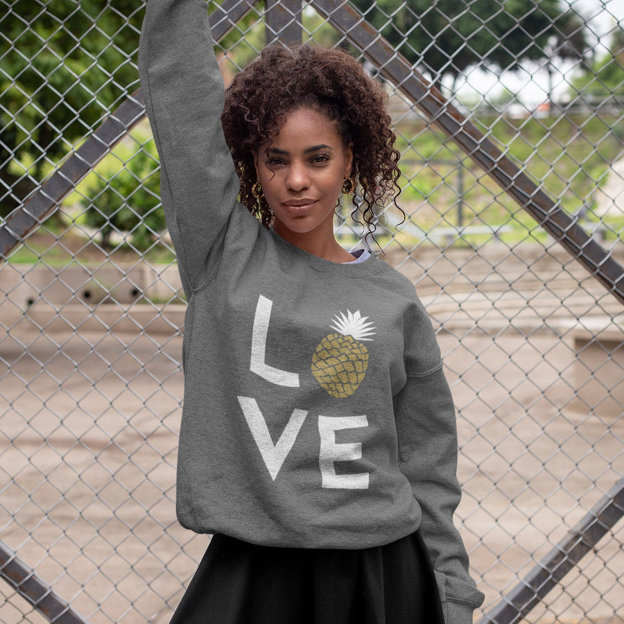 Pineapple Love Women's Crewneck Sweater - Happy Pineapple Co.