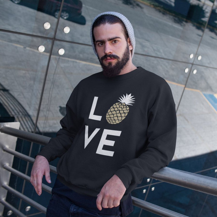 Pineapple Love Men's Crewneck Sweater - Happy Pineapple Co.