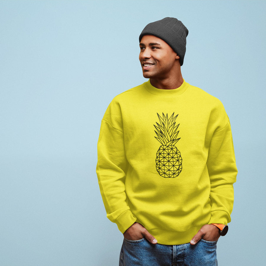 Geometric Pineapple Men's Crewneck Sweater - Happy Pineapple Co.