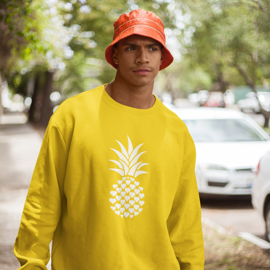 Heart of Pineapple Men's Crewneck Sweater - Happy Pineapple Co.