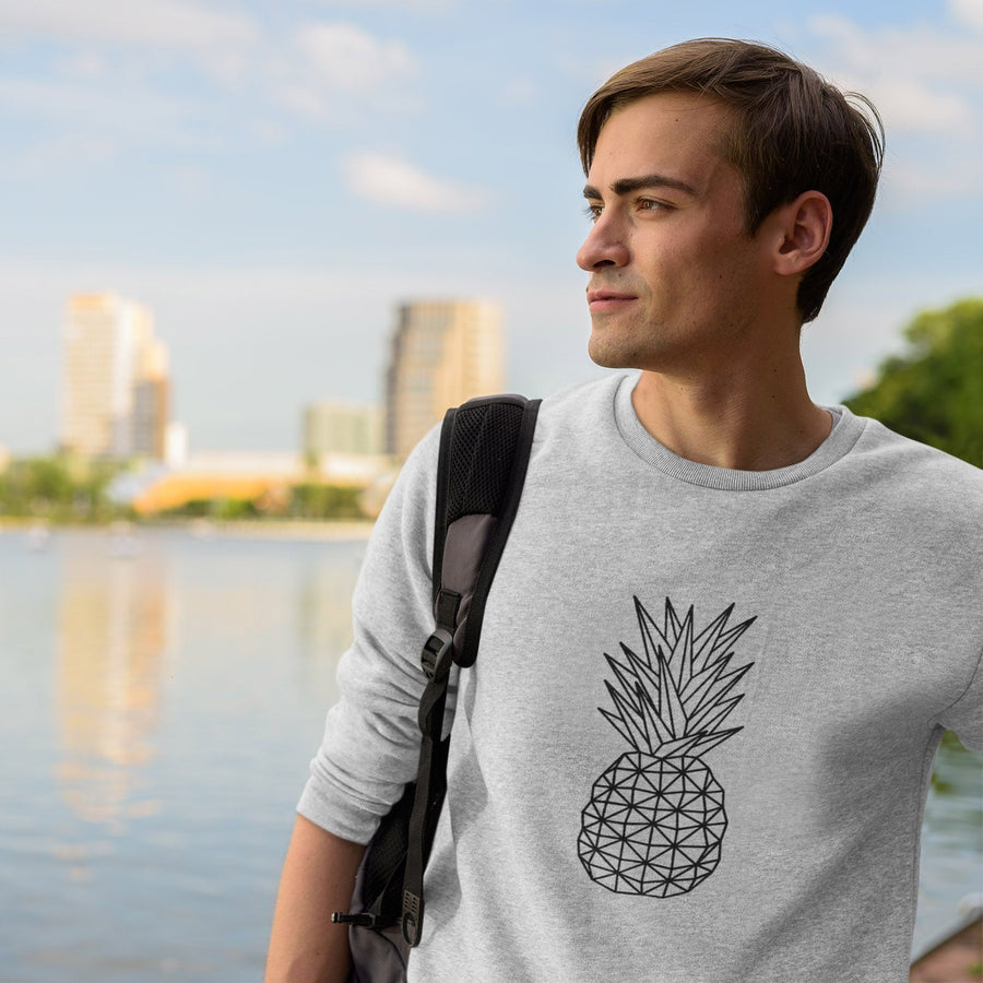 Geometric Pineapple Men's Crewneck Sweater - Happy Pineapple Co.