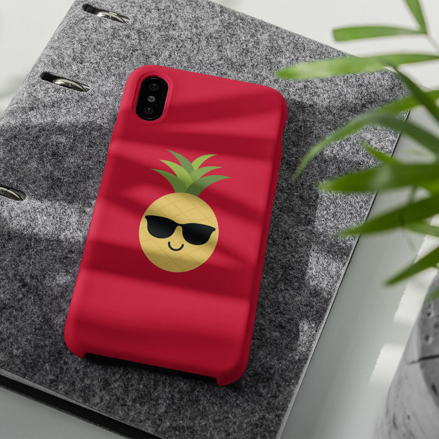 Happy Pineapple Phone Case (Holiday Red) - Happy Pineapple Co.