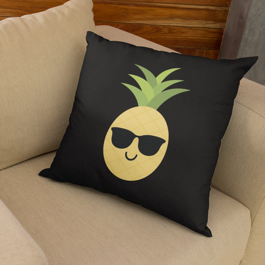 Happy Pineapple Pillow (Black) - Happy Pineapple Co.