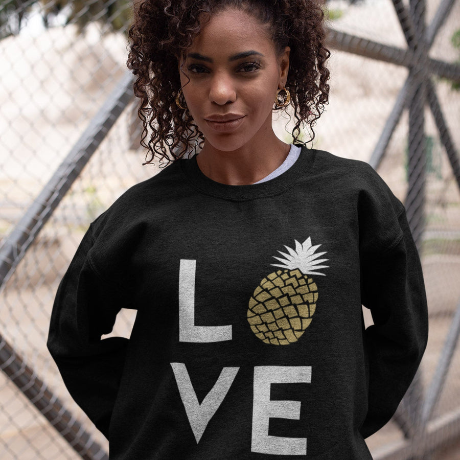 Pineapple Love Women's Crewneck Sweater - Happy Pineapple Co.