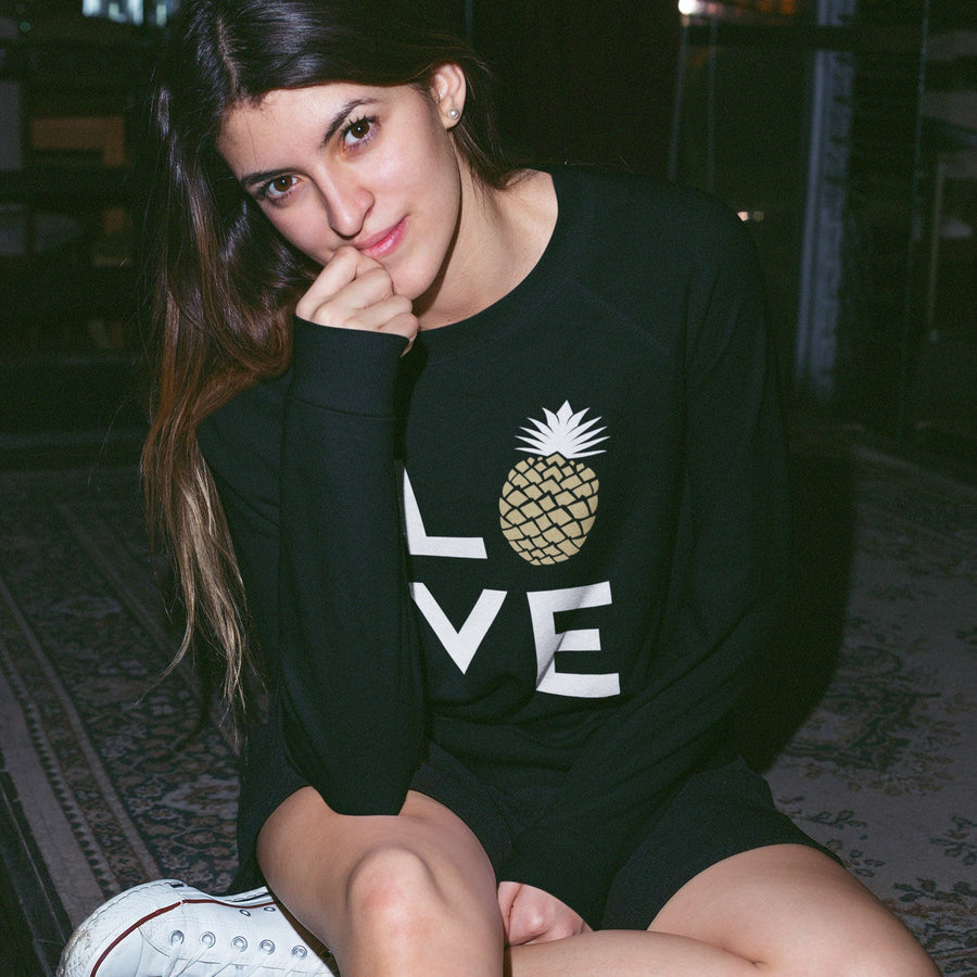 Pineapple Love Women's Crewneck Sweater - Happy Pineapple Co.