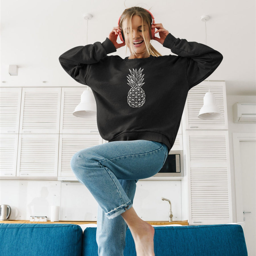 Geometric Pineapple Women's Crewneck Sweater - Happy Pineapple Co.