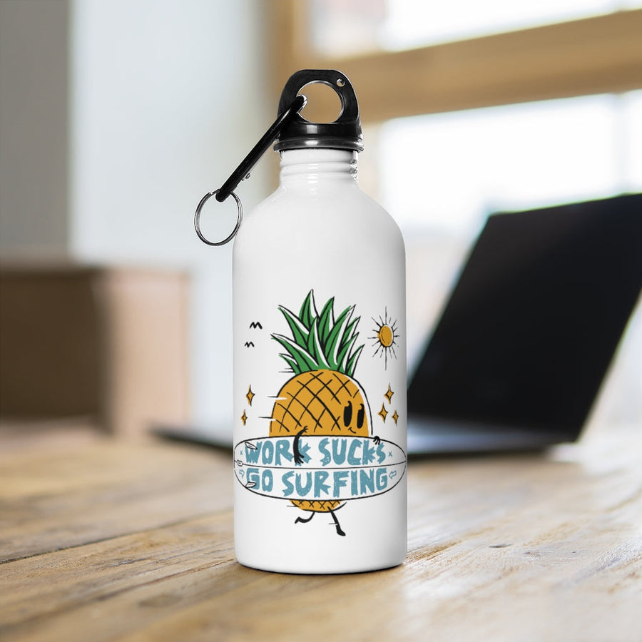 Pineapple Go Surfing Water Bottle - Happy Pineapple Co.