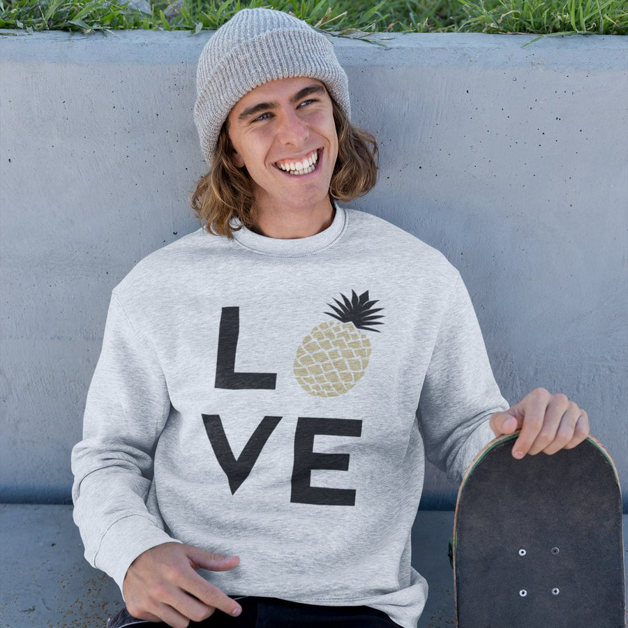 Pineapple Love Men's Crewneck Sweater - Happy Pineapple Co.