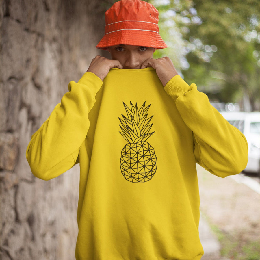 Geometric Pineapple Men's Crewneck Sweater - Happy Pineapple Co.