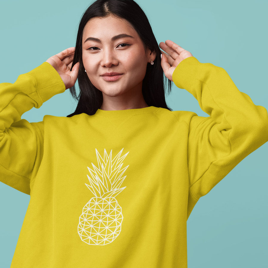 Geometric Pineapple Women's Crewneck Sweater - Happy Pineapple Co.