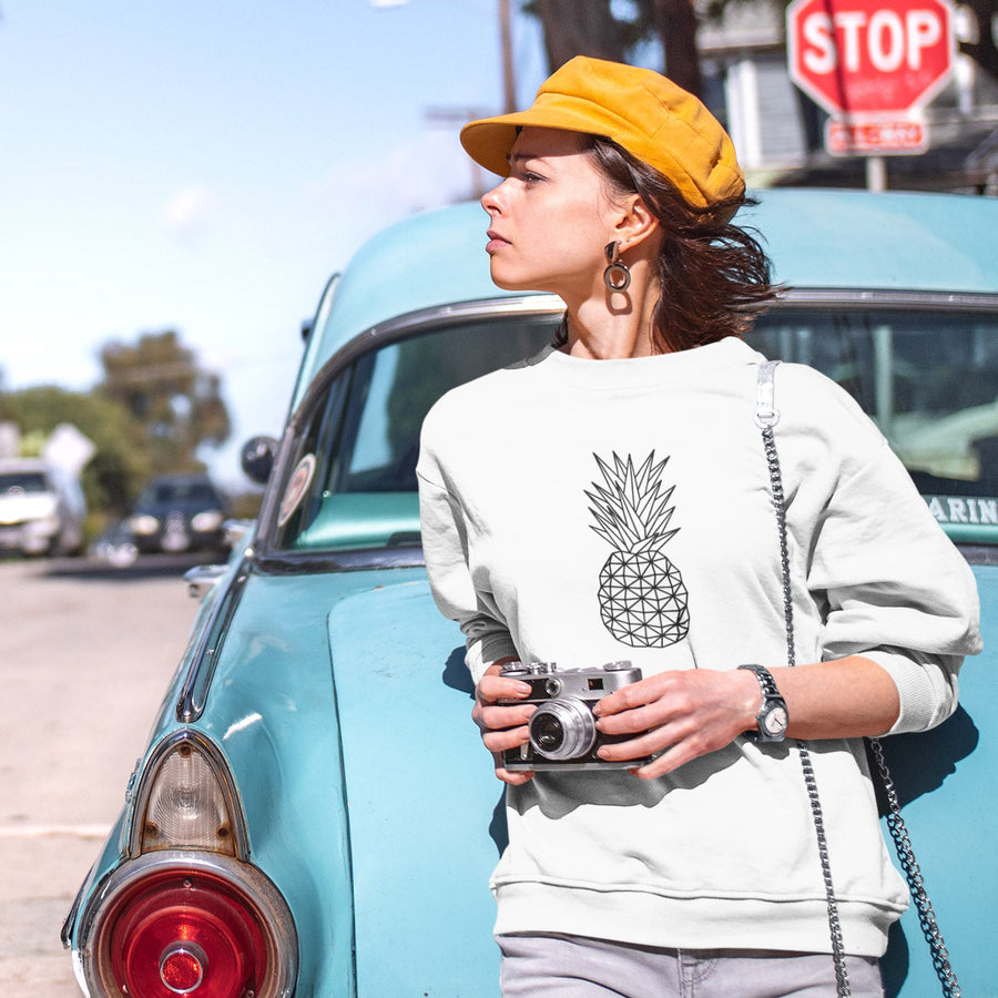 Geometric Pineapple Women's Crewneck Sweater - Happy Pineapple Co.