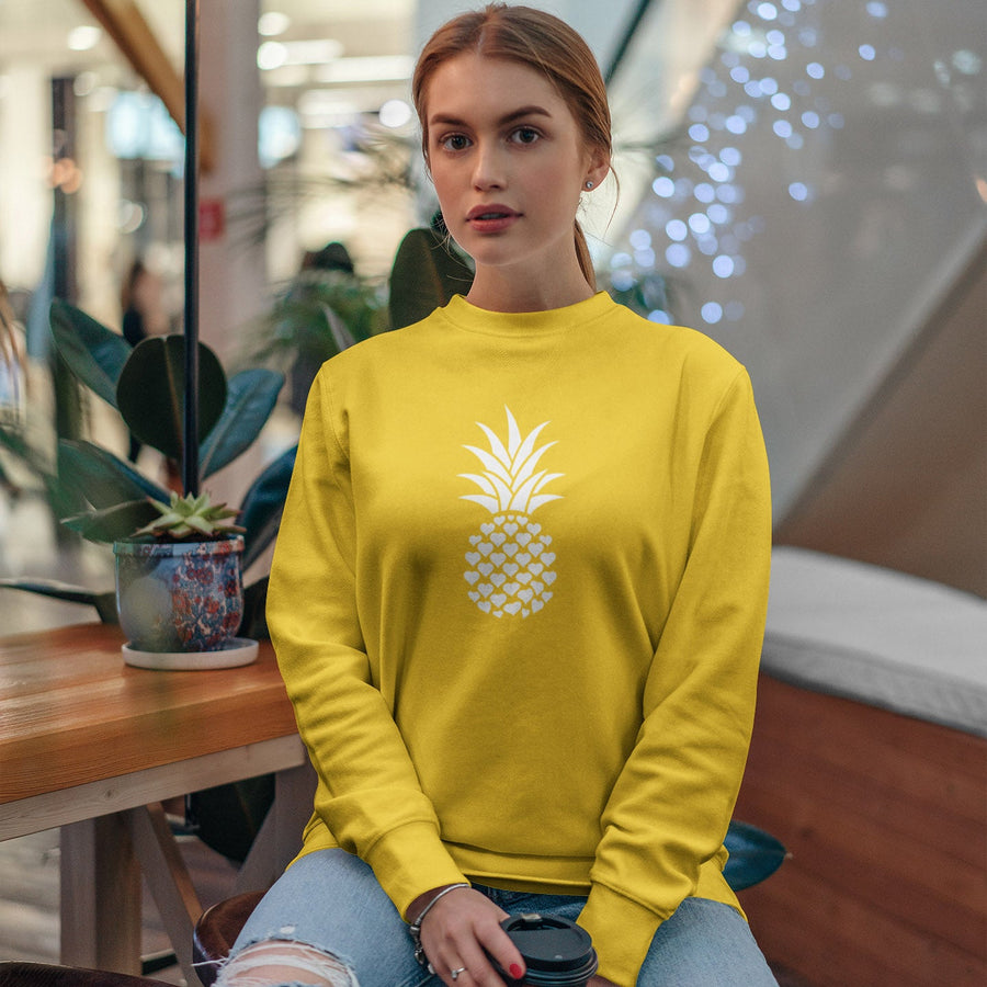 Heart of Pineapple Women's Crewneck Sweater - Happy Pineapple Co.