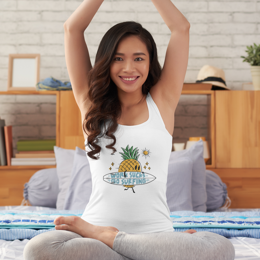 Pineapple Go Surfing Women's Tank - Happy Pineapple Co.