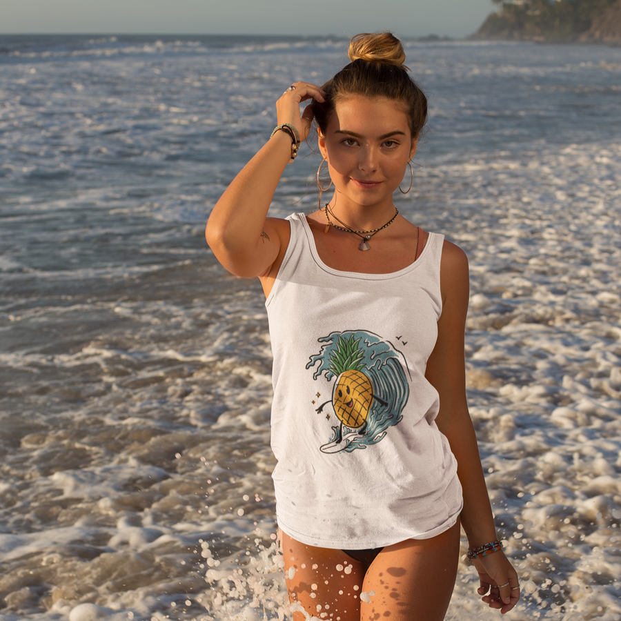 Surfing Pineapple Women's Tank - Happy Pineapple Co.