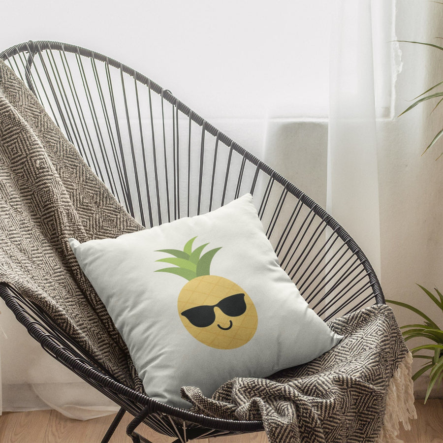 Happy Pineapple Pillow (White) - Happy Pineapple Co.