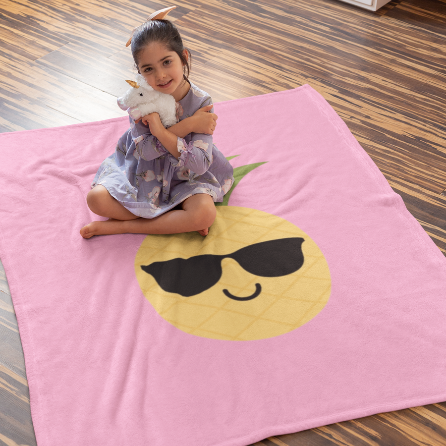 Happy Pineapple Plush Blanket (Bubblegum Pink) - Happy Pineapple Co.